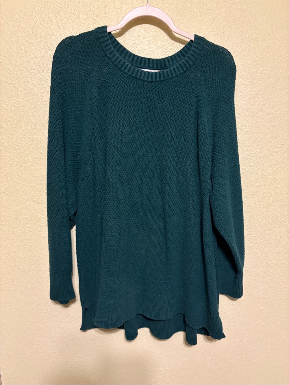 Old Navy Dark Green Crewneck Knit Sweater